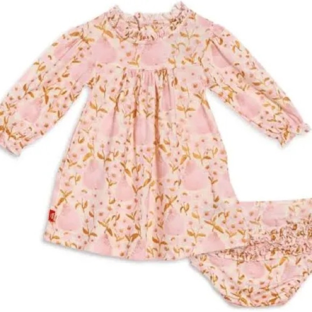 PEARADISE MODAL MAGNETIC DRESS WITH RUFFLE BLOOMERS 6-9M